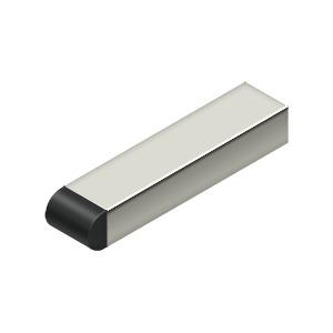 4 Inch Solid Brass Contemporary Half-Cylinder Tip Baseboard Door Bumper (Several Finishes Available) DELTANA