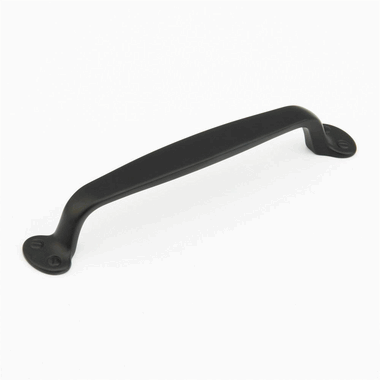 7 1/2 Inch (6 Inch c-c) Country Style Pull (Matte Black Finish) SCHAUB