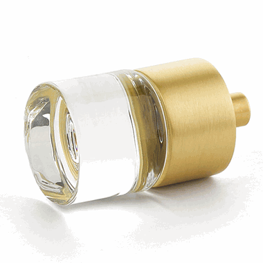 7/8 Inch Symphony City Light Cylinder Knob (Satin Brass Finish) SCHAUB