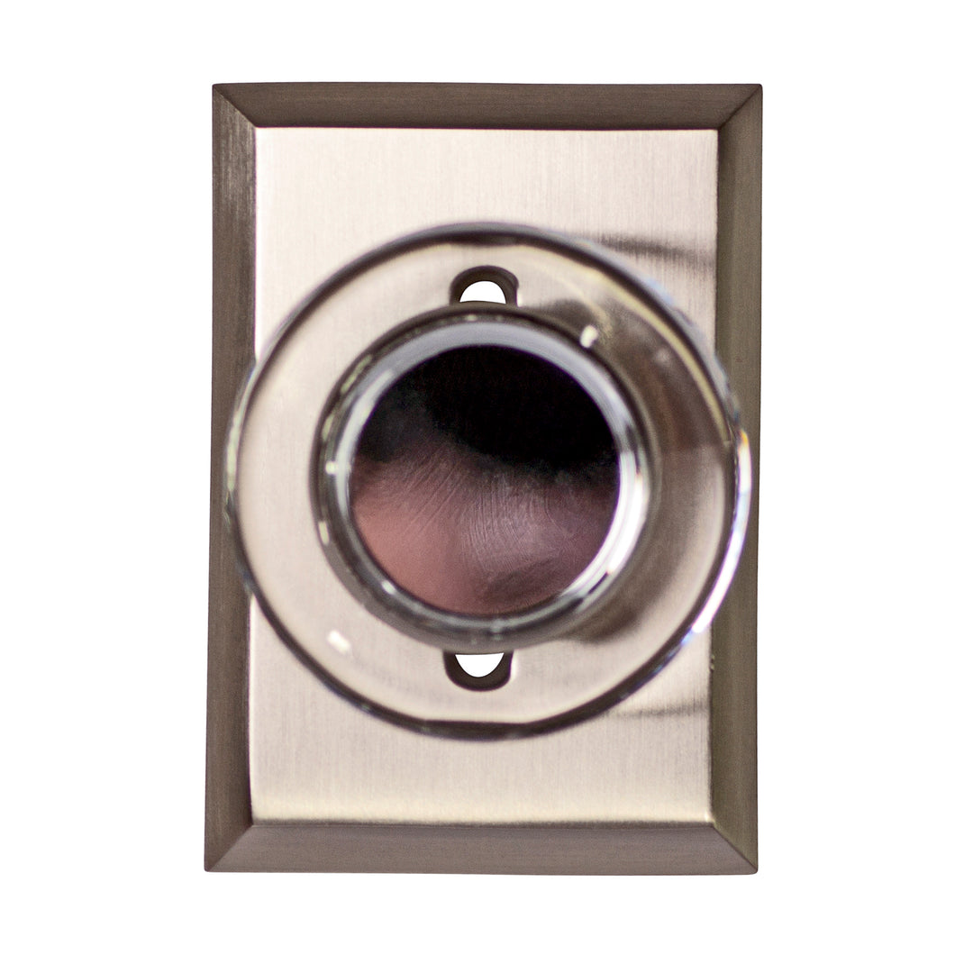 Crystal Clear Disc Door Knob Set with Rectangular Rosette (Several Finishes Available) COPPER MOUNTAIN HARDWARE