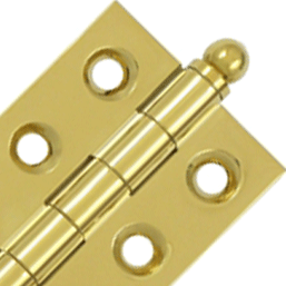 2 Inch x 1 1/2 Inch Solid Brass Cabinet Hinges (PVD Finish) DELTANA
