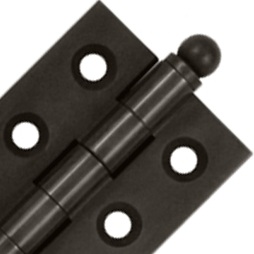 2 Inch x 1 1/2 Inch Solid Brass Cabinet Hinges (Oil Rubbed Bronze) DELTANA