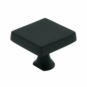 1 Inch Deltana Solid Brass Square Knob (Matte Black Finish) DELTANA