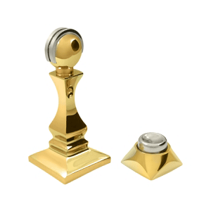 Baseboard/Floor Magnetic Door Hold / Door Stop (Polished Brass Finish) DELTANA