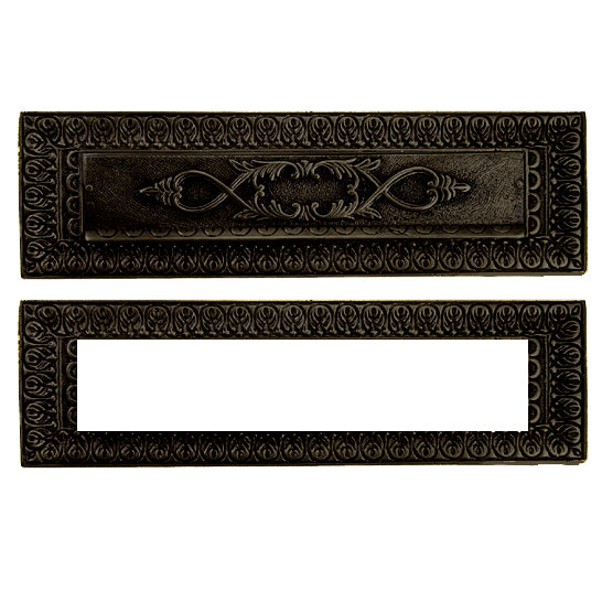 Antique Front Door Mail Slot - Victorian Style (Flat Black Finish) COPPER MOUNTAIN HARDWARE