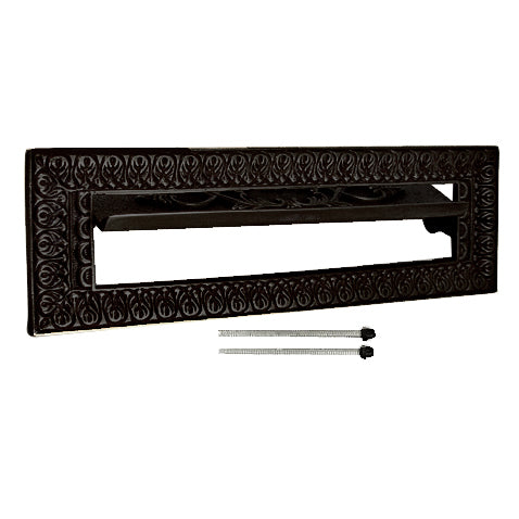 Antique Front Door Mail Slot - Victorian Style (Flat Black Finish) COPPER MOUNTAIN HARDWARE