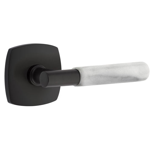 Emtek T-Bar White Marble Lever With Urban Modern Rosette (Several Finishes Available) EMTEK