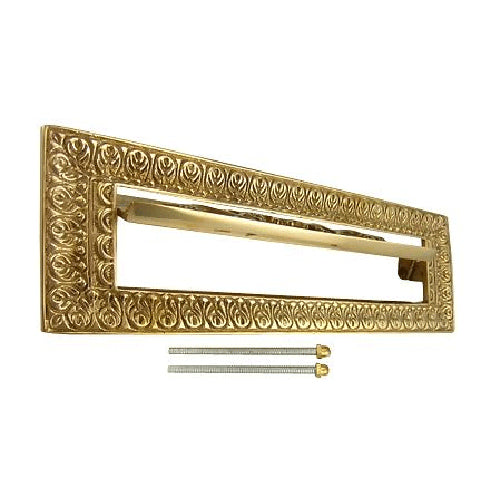 Antique Front Door Mail Slot - Victorian Style (Lacquered Brass Finish) COPPER MOUNTAIN HARDWARE