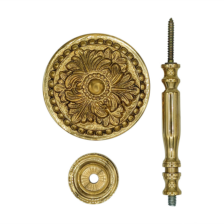 Solid Brass Baroque Style Curtain Tie Back (Polished Brass Finish) COPPER MOUNTAIN HARDWARE