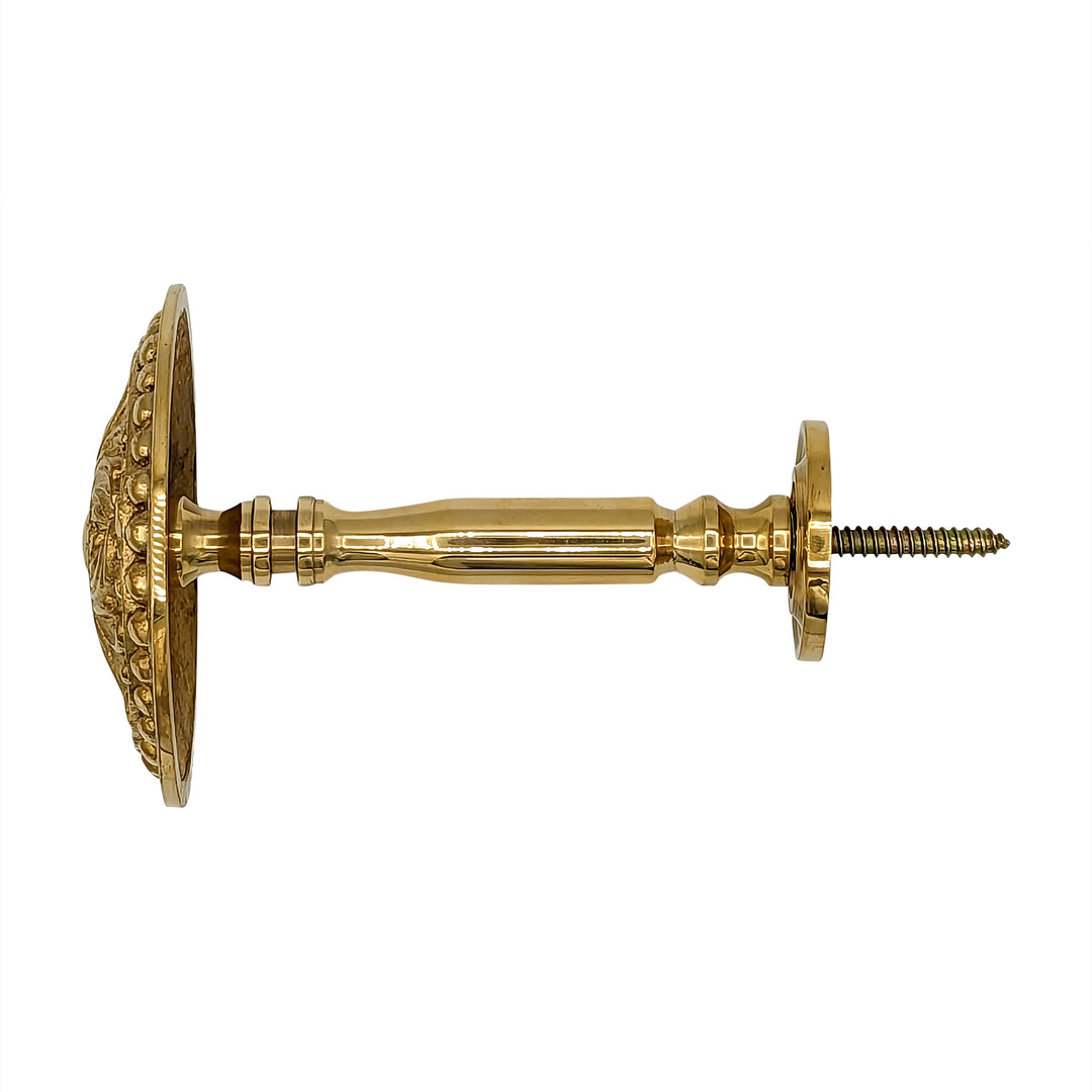 Solid Brass Baroque Style Curtain Tie Back (Polished Brass Finish) COPPER MOUNTAIN HARDWARE