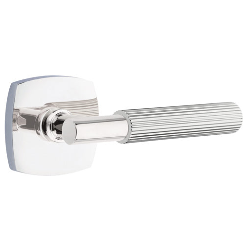 Emtek T-Bar Straight Knurled Lever With Urban Modern Rosette (Several Finishes Available) EMTEK