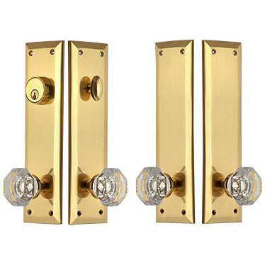 Quaker Style Deadbolt Entryway Set (Polished Brass Finish) Copper Mountain Hardware