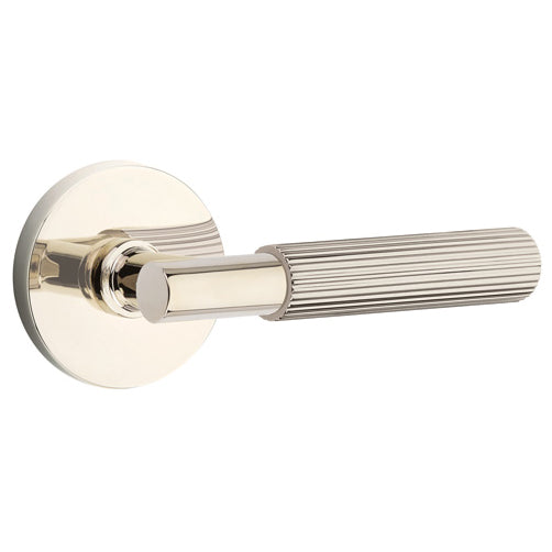 Emtek T-Bar Straight Knurled Lever With Disk Rosette (Several Finishes Available) EMTEK