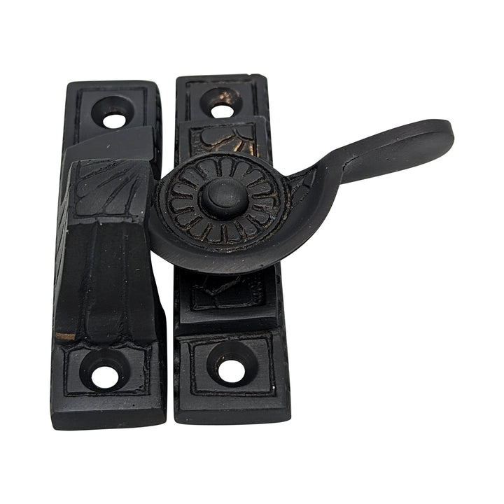 Solid Brass Art Deco Style Window Sash Lock (Oil Rubbed Bronze Finish) COPPER MOUNTAIN HARDWARE