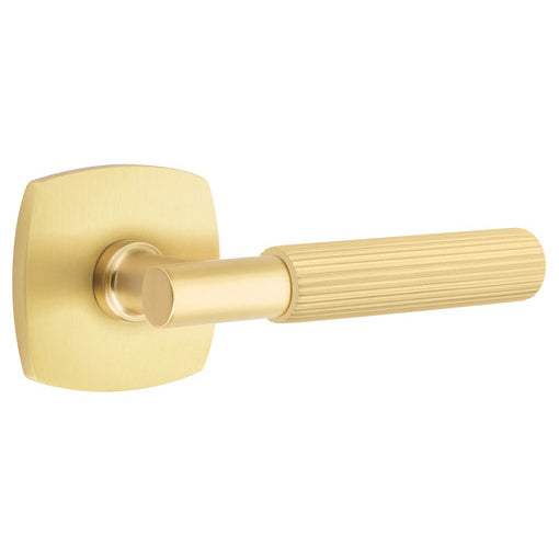 Emtek T-Bar Straight Knurled Lever With Urban Modern Rosette (Several Finishes Available) EMTEK