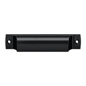 4 Inch Solid Brass Rectangular Shell Cabinet & Furniture Cup Pull (Several Finishes Available) DELTANA