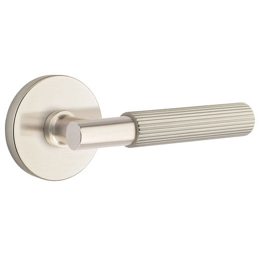 Emtek T-Bar Straight Knurled Lever With Disk Rosette (Several Finishes Available) EMTEK