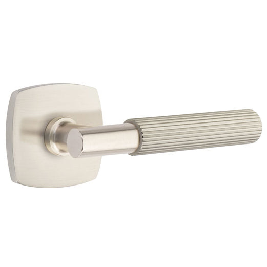 Emtek T-Bar Straight Knurled Lever With Urban Modern Rosette (Several Finishes Available) EMTEK