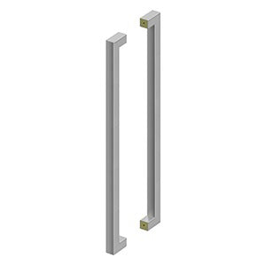 36 Inch Extra Large Stainless Steel Contemporary Pulls (Back to Back) DELTANA