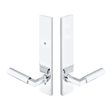 Solid Brass Modern Style Dummy Pair Multi Point Lock Trim (Polished Chrome Finish) EMTEK