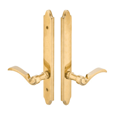 Solid Brass Concord Style Dummy Pair Multi Point Lock Trim (Antique Brass Finish) EMTEK