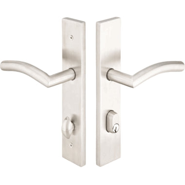 Solid Brass Euro Keyed Style Multi Point Lock Trim (Brushed Nickel Finish) EMTEK