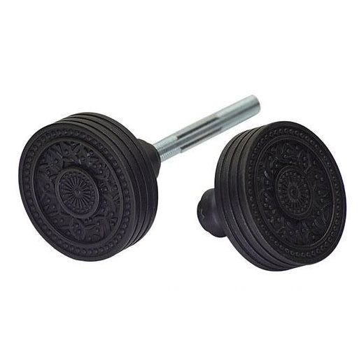 2 1/4 Inch Rice Pattern Spare Door Knob Set (Oil Rubbed Bronze) COPPER MOUNTAIN HARDWARE