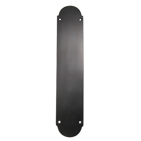 12 Inch Solid Brass Traditional Oval Push Plate (Oil Rubbed Bronze) COPPER MOUNTAIN HARDWARE