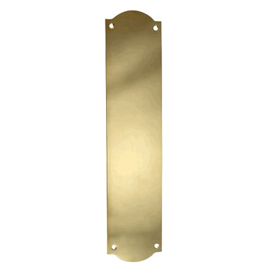 12 Inch Solid Brass Oval Push Plate (Polished Brass Finish) COPPER MOUNTAIN HARDWARE