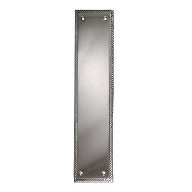 11 1/2 Inch Georgian Roped Style Door Push Plate (Polished Chrome) COPPER MOUNTAIN HARDWARE