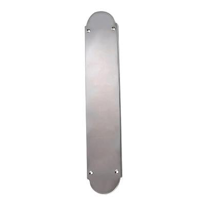 12 Inch Solid Brass Traditional Arched Push Plate (Polished Chrome) COPPER MOUNTAIN HARDWARE