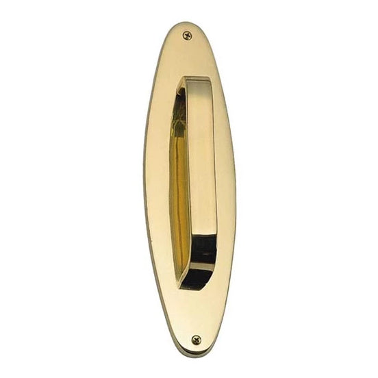 11 Inch Traditional Oval Door Pull (Polished Brass Finish) COPPER MOUNTAIN HARDWARE