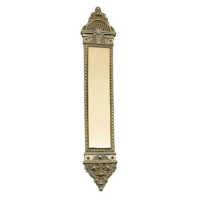 16 Inch Solid Brass L'Enfant Style Solid Brass Push Plate (Polished Brass Finish) COPPER MOUNTAIN HARDWARE