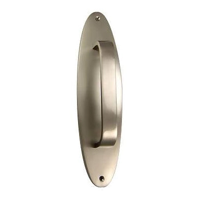 11 Inch Traditional Oval Style Door Pull & Plate (Brushed Nickel Finish) COPPER MOUNTAIN HARDWARE