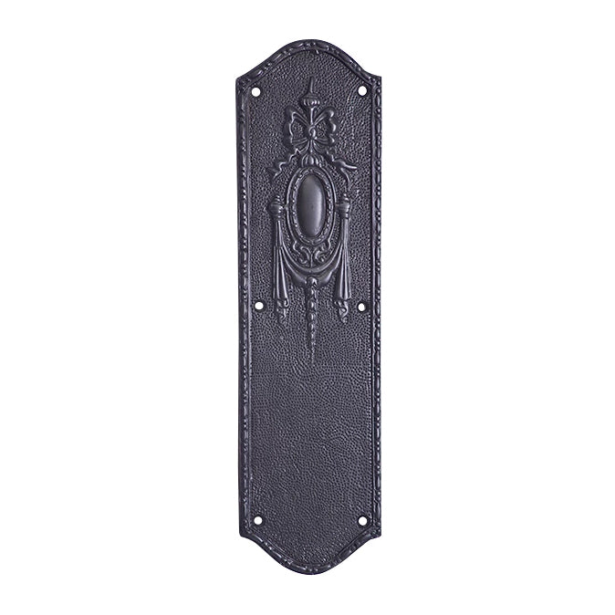 11 Inch Ribbon & Bow Solid Brass Push Plate (Oil Rubbed Bronze Finish) COPPER MOUNTAIN HARDWARE