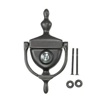 6 Inch (3 3/4 Inch c-c) Heritage Style Door Knocker Oil Rubbed Bronze DELTANA