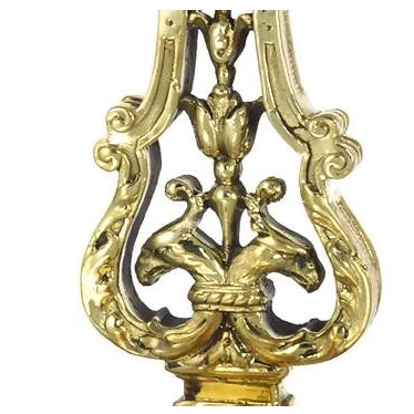 9 Inch (7 3/4 Inch c-c) French Empire Style Lost Wax Cast Door Knocker (Polished Brass Finish) Copper Mountain Hardware