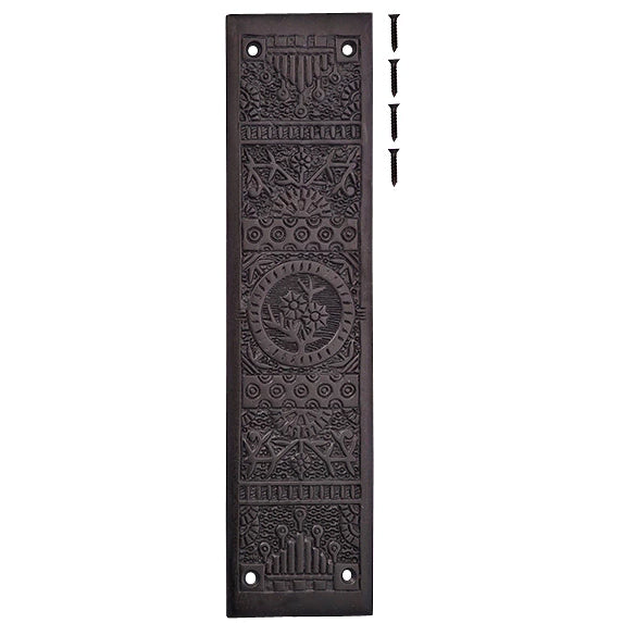 11 1/4 Inch Eastlake Solid Brass Push Plate (Oil Rubbed Bronze Finish) COPPER MOUNTAIN HARDWARE