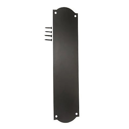 12 Inch Solid Brass Oval Push Plate (Oil Rubbed Bronze Finish) COPPER MOUNTAIN HARDWARE