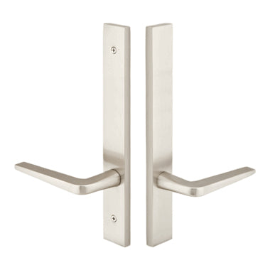 Solid Brass Modern Style Dummy Pair Multi Point Lock Trim (Brushed Nickel Finish) EMTEK