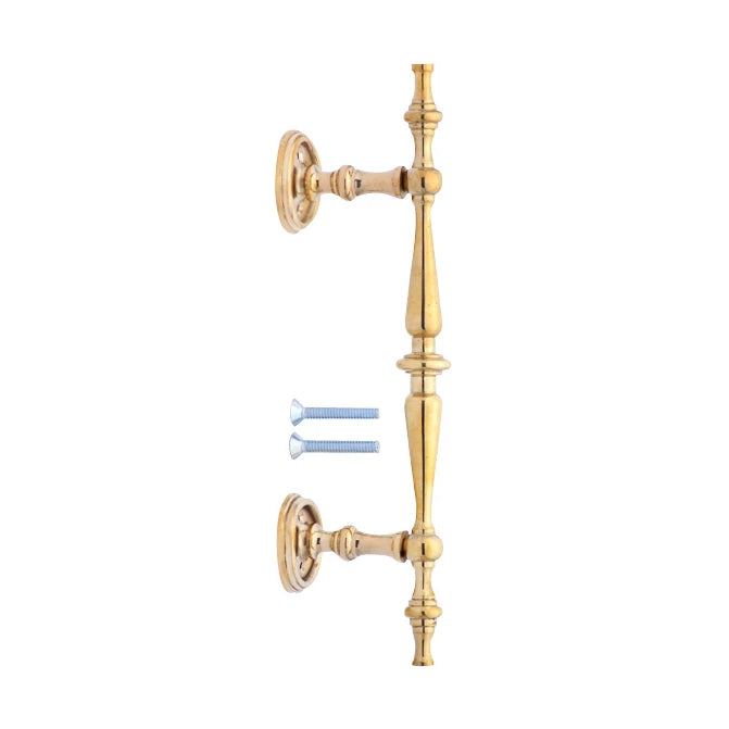 9 1/2 Inch Solid Brass Traditional Door Pull (Polished Brass Finish) COPPER MOUNTAIN HARDWARE