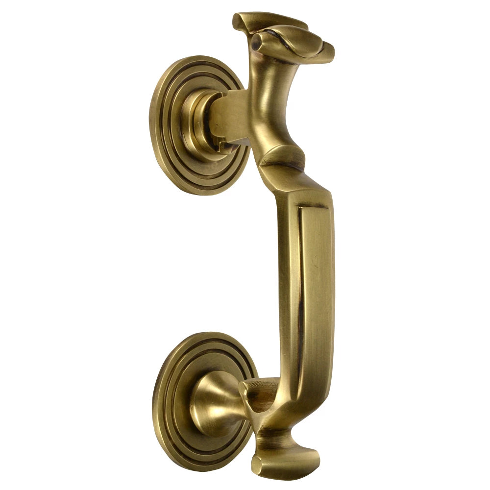 8 Inch (5 1/2 Inch c-c) Traditional Doctor's Door Knocker (Antique Brass Finish) COPPER MOUNTAIN HARDWARE