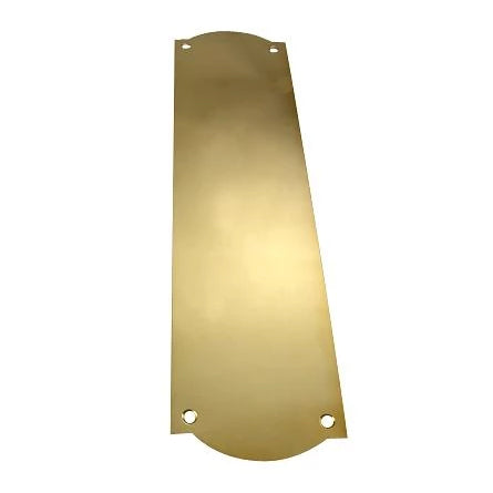 12 Inch Solid Brass Oval Push Plate (Polished Brass Finish) COPPER MOUNTAIN HARDWARE