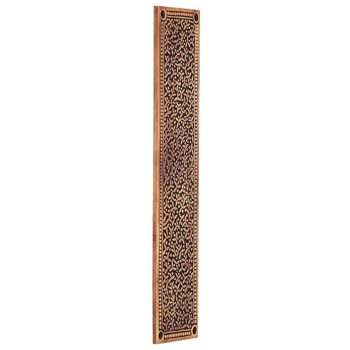 12 Inch Solid Brass Rice Pattern Push Plate  (Antique Brass Finish) COPPER MOUNTAIN HARDWARE