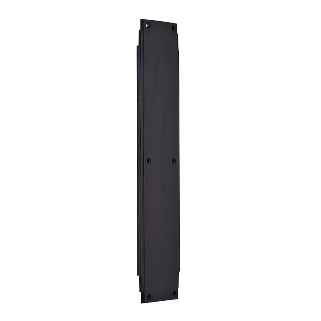 14 Inch Solid Brass Art Deco Skyscraper Push Plate (Oil Rubbed Bronze Finish) COPPER MOUNTAIN HARDWARE