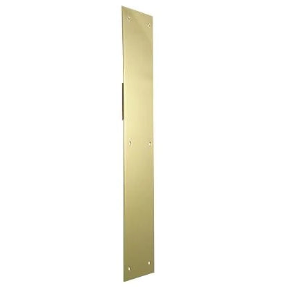 12 Inch Solid Brass Push Plate (Polished Brass Finish) COPPER MOUNTAIN HARDWARE