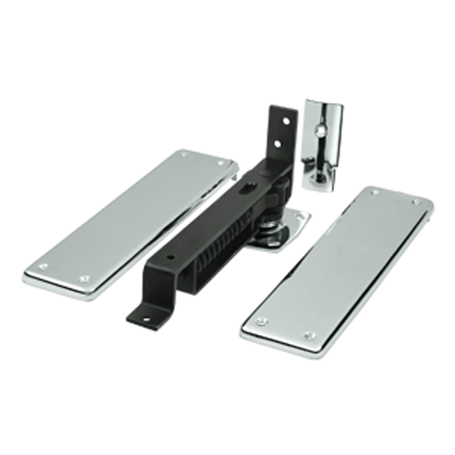 Double Action Solid Brass Spring Hinge (Chrome Finish) DELTANA