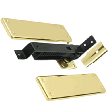 Double Action Solid Brass Spring Hinge (Polished Brass Finish) DELTANA