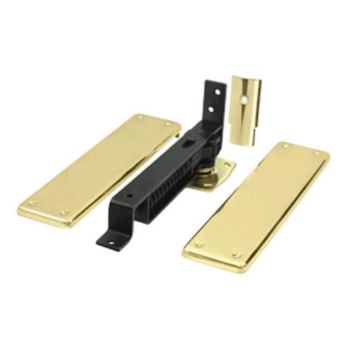 Double Action Solid Brass Spring Hinge (Polished Brass Finish) DELTANA