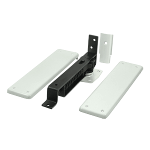 Double Action Solid Brass Spring Hinge (White Finish) DELTANA